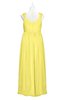 ColsBM Saniyah Yellow Iris Plus Size Bridesmaid Dresses V-neck Floor Length Romantic Sleeveless Paillette Backless