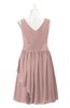 ColsBM Mariyah Blush Pink Plus Size Bridesmaid Dresses Romantic Sheath Tea Length Sleeveless Pick up V-neck