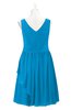 ColsBM Mariyah Cornflower Blue Plus Size Bridesmaid Dresses Romantic Sheath Tea Length Sleeveless Pick up V-neck