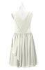 ColsBM Mariyah Cream Plus Size Bridesmaid Dresses Romantic Sheath Tea Length Sleeveless Pick up V-neck