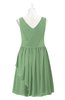 ColsBM Mariyah Fair Green Plus Size Bridesmaid Dresses Romantic Sheath Tea Length Sleeveless Pick up V-neck