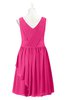 ColsBM Mariyah Fandango Pink Plus Size Bridesmaid Dresses Romantic Sheath Tea Length Sleeveless Pick up V-neck