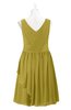 ColsBM Mariyah Golden Olive Plus Size Bridesmaid Dresses Romantic Sheath Tea Length Sleeveless Pick up V-neck