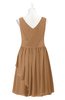 ColsBM Mariyah Light Brown Plus Size Bridesmaid Dresses Romantic Sheath Tea Length Sleeveless Pick up V-neck