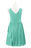 ColsBM Mariyah Mint Green Plus Size Bridesmaid Dresses Romantic Sheath Tea Length Sleeveless Pick up V-neck