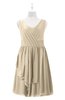 ColsBM Mariyah Novelle Peach Plus Size Bridesmaid Dresses Romantic Sheath Tea Length Sleeveless Pick up V-neck