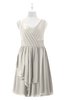 ColsBM Mariyah Off White Plus Size Bridesmaid Dresses Romantic Sheath Tea Length Sleeveless Pick up V-neck