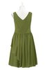 ColsBM Mariyah Olive Green Plus Size Bridesmaid Dresses Romantic Sheath Tea Length Sleeveless Pick up V-neck