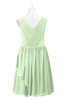 ColsBM Mariyah Pale Green Plus Size Bridesmaid Dresses Romantic Sheath Tea Length Sleeveless Pick up V-neck