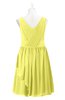 ColsBM Mariyah Pale Yellow Plus Size Bridesmaid Dresses Romantic Sheath Tea Length Sleeveless Pick up V-neck