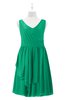 ColsBM Mariyah Pepper Green Plus Size Bridesmaid Dresses Romantic Sheath Tea Length Sleeveless Pick up V-neck