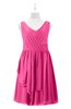 ColsBM Mariyah Rose Pink Plus Size Bridesmaid Dresses Romantic Sheath Tea Length Sleeveless Pick up V-neck