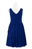 ColsBM Mariyah Sodalite Blue Plus Size Bridesmaid Dresses Romantic Sheath Tea Length Sleeveless Pick up V-neck
