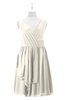 ColsBM Mariyah Whisper White Plus Size Bridesmaid Dresses Romantic Sheath Tea Length Sleeveless Pick up V-neck