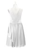 ColsBM Mariyah White Plus Size Bridesmaid Dresses Romantic Sheath Tea Length Sleeveless Pick up V-neck