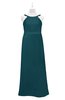 ColsBM Kynlee Blue Green Plus Size Bridesmaid Dresses Zipper Jewel Sheath Sleeveless Elegant Floor Length