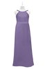 ColsBM Kynlee Chalk Violet Plus Size Bridesmaid Dresses Zipper Jewel Sheath Sleeveless Elegant Floor Length