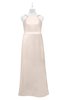 ColsBM Kynlee Cream Pink Plus Size Bridesmaid Dresses Zipper Jewel Sheath Sleeveless Elegant Floor Length