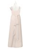 ColsBM Kynlee Cream Pink Plus Size Bridesmaid Dresses Zipper Jewel Sheath Sleeveless Elegant Floor Length