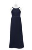 ColsBM Kynlee Dark Sapphire Plus Size Bridesmaid Dresses Zipper Jewel Sheath Sleeveless Elegant Floor Length