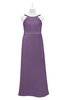 ColsBM Kynlee Eggplant Plus Size Bridesmaid Dresses Zipper Jewel Sheath Sleeveless Elegant Floor Length