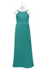 ColsBM Kynlee Emerald Green Plus Size Bridesmaid Dresses Zipper Jewel Sheath Sleeveless Elegant Floor Length