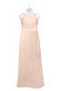 ColsBM Kynlee Fresh Salmon Plus Size Bridesmaid Dresses Zipper Jewel Sheath Sleeveless Elegant Floor Length