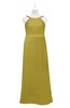 ColsBM Kynlee Golden Olive Plus Size Bridesmaid Dresses Zipper Jewel Sheath Sleeveless Elegant Floor Length
