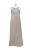 ColsBM Kynlee Mushroom Plus Size Bridesmaid Dresses Zipper Jewel Sheath Sleeveless Elegant Floor Length