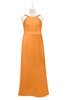 ColsBM Kynlee Orange Plus Size Bridesmaid Dresses Zipper Jewel Sheath Sleeveless Elegant Floor Length