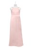 ColsBM Kynlee Pastel Pink Plus Size Bridesmaid Dresses Zipper Jewel Sheath Sleeveless Elegant Floor Length