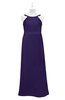 ColsBM Kynlee Royal Purple Plus Size Bridesmaid Dresses Zipper Jewel Sheath Sleeveless Elegant Floor Length