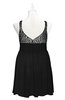 ColsBM Yareli Black Plus Size Bridesmaid Dresses Ruching Sleeveless A-line Zipper Glamorous Thick Straps