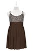 ColsBM Yareli Copper Plus Size Bridesmaid Dresses Ruching Sleeveless A-line Zipper Glamorous Thick Straps