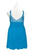 ColsBM Yareli Cornflower Blue Plus Size Bridesmaid Dresses Ruching Sleeveless A-line Zipper Glamorous Thick Straps
