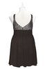 ColsBM Yareli Fudge Brown Plus Size Bridesmaid Dresses Ruching Sleeveless A-line Zipper Glamorous Thick Straps