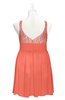 ColsBM Yareli Fusion Coral Plus Size Bridesmaid Dresses Ruching Sleeveless A-line Zipper Glamorous Thick Straps