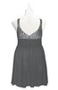 ColsBM Yareli Grey Plus Size Bridesmaid Dresses Ruching Sleeveless A-line Zipper Glamorous Thick Straps