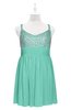 ColsBM Yareli Mint Green Plus Size Bridesmaid Dresses Ruching Sleeveless A-line Zipper Glamorous Thick Straps