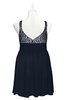 ColsBM Yareli Navy Blue Plus Size Bridesmaid Dresses Ruching Sleeveless A-line Zipper Glamorous Thick Straps