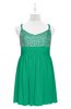 ColsBM Yareli Pepper Green Plus Size Bridesmaid Dresses Ruching Sleeveless A-line Zipper Glamorous Thick Straps