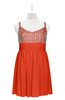ColsBM Yareli Persimmon Plus Size Bridesmaid Dresses Ruching Sleeveless A-line Zipper Glamorous Thick Straps