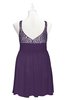 ColsBM Yareli Violet Plus Size Bridesmaid Dresses Ruching Sleeveless A-line Zipper Glamorous Thick Straps