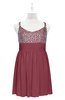 ColsBM Yareli Wine Plus Size Bridesmaid Dresses Ruching Sleeveless A-line Zipper Glamorous Thick Straps