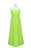 ColsBM Taya Bright Green Plus Size Bridesmaid Dresses Sleeveless A-line Romantic Pleated Floor Length Zip up
