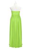 ColsBM Taya Bright Green Plus Size Bridesmaid Dresses Sleeveless A-line Romantic Pleated Floor Length Zip up