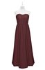 ColsBM Taya Burgundy Plus Size Bridesmaid Dresses Sleeveless A-line Romantic Pleated Floor Length Zip up
