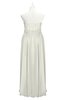 ColsBM Taya Cream Plus Size Bridesmaid Dresses Sleeveless A-line Romantic Pleated Floor Length Zip up