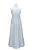 ColsBM Taya Illusion Blue Plus Size Bridesmaid Dresses Sleeveless A-line Romantic Pleated Floor Length Zip up