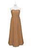 ColsBM Taya Light Brown Plus Size Bridesmaid Dresses Sleeveless A-line Romantic Pleated Floor Length Zip up